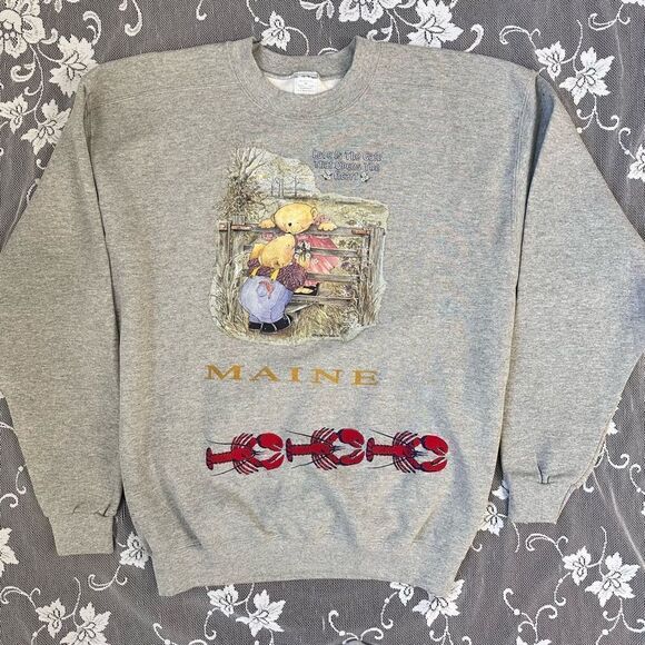 Maine Oversize Sweatshirt Sz Medium - Picture 1 of 12